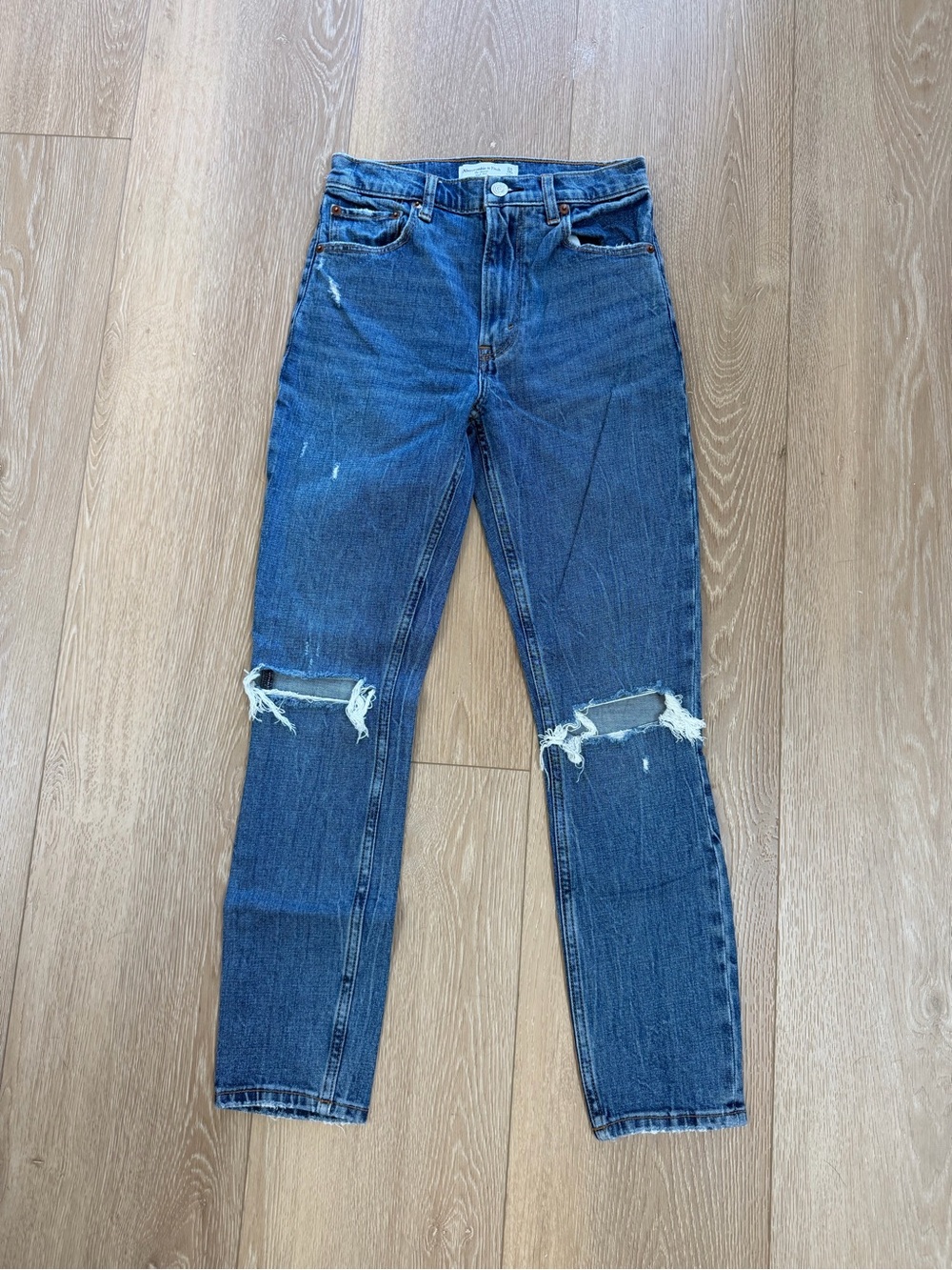 Abercrombie & Fitch Blue High-Rise Skinny Jeans